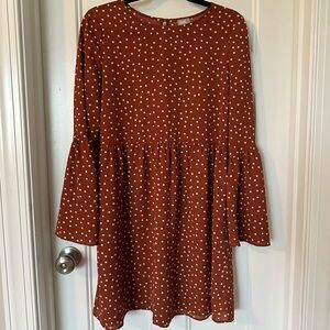 ASOS Rust Polka Dot Dress